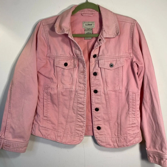 Vintage L.L. Bean || Pink Denim Jean Jacket, Size Small! Perfect for Spr… - Picture 1 of 5